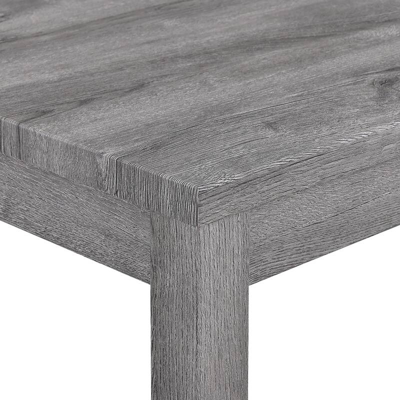 Durable 4-piece Wooden Bar Table and Chairs Set with Power Outlet