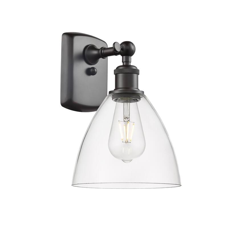 Innovations Lighting 516-1W-11-8 Bristol Sconce Bristol 11" Tall Wall - Oil Rubbed Bronze / Clear