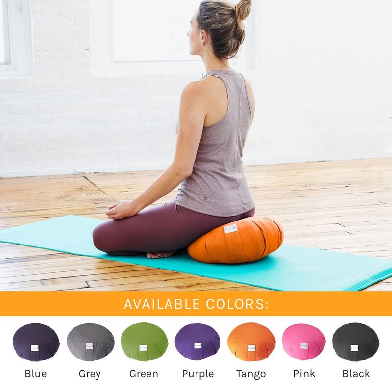 Sol Living Round Cotton Zafu Cushion Yoga Accessory