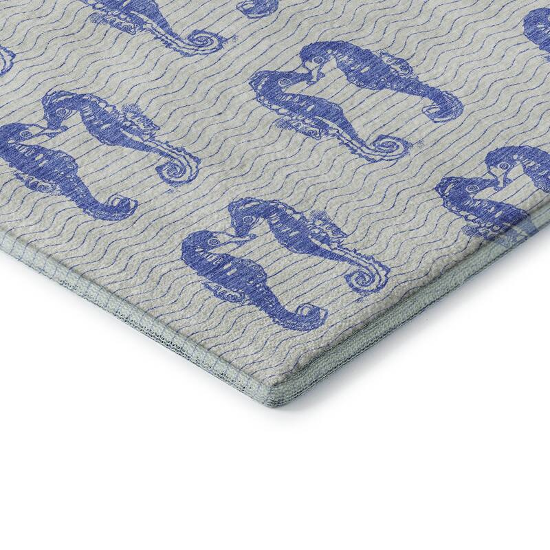 Premium Washable Super Soft Coastal Seahorse Mayfield Rug