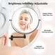 preview thumbnail 8 of 7, Yulika Rechargeable Lighted Wall Mounted Makeup Mirror with 3 Color Lights Double Sided 1X/10X or 1X/7X