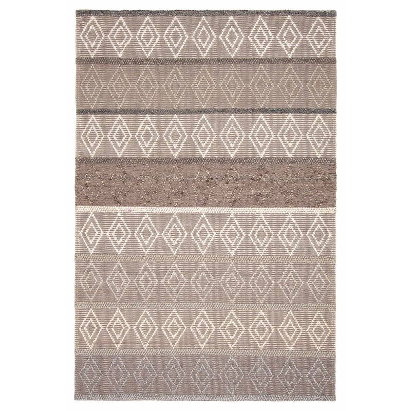 ECARPETGALLERY Braid weave Sienna Brown Wool Rug - 6'1 x 9'0 - Brown - 6'1 x 9'0