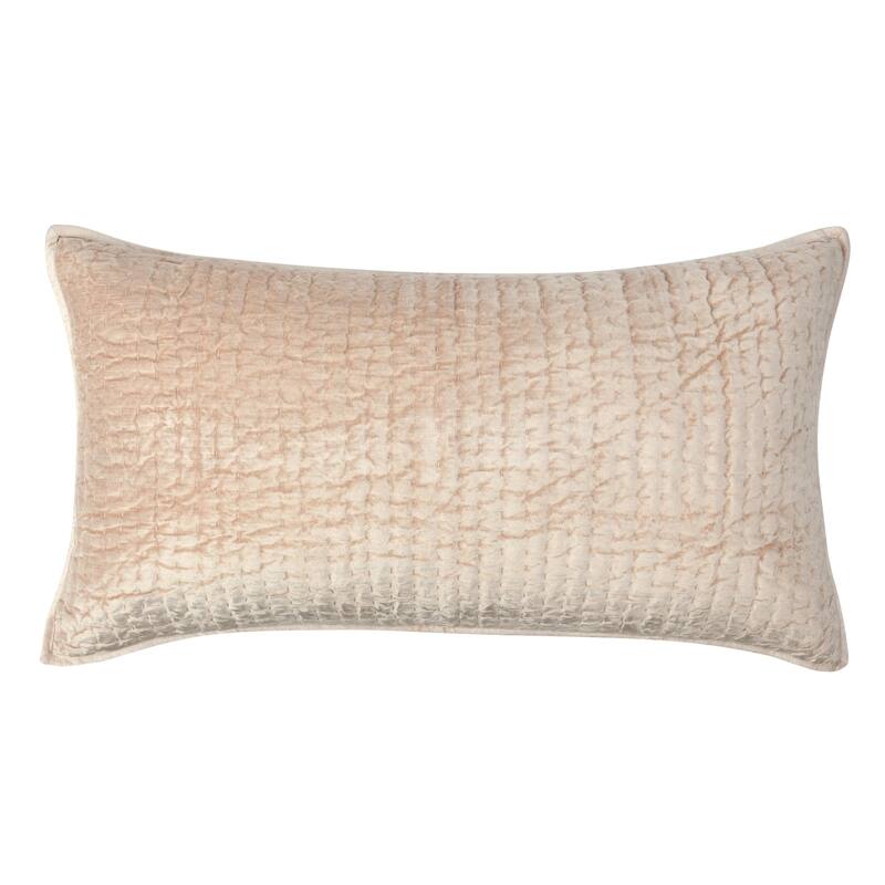 Dimitry Rayon Velvet Sham by Kosas Home - Nude - King