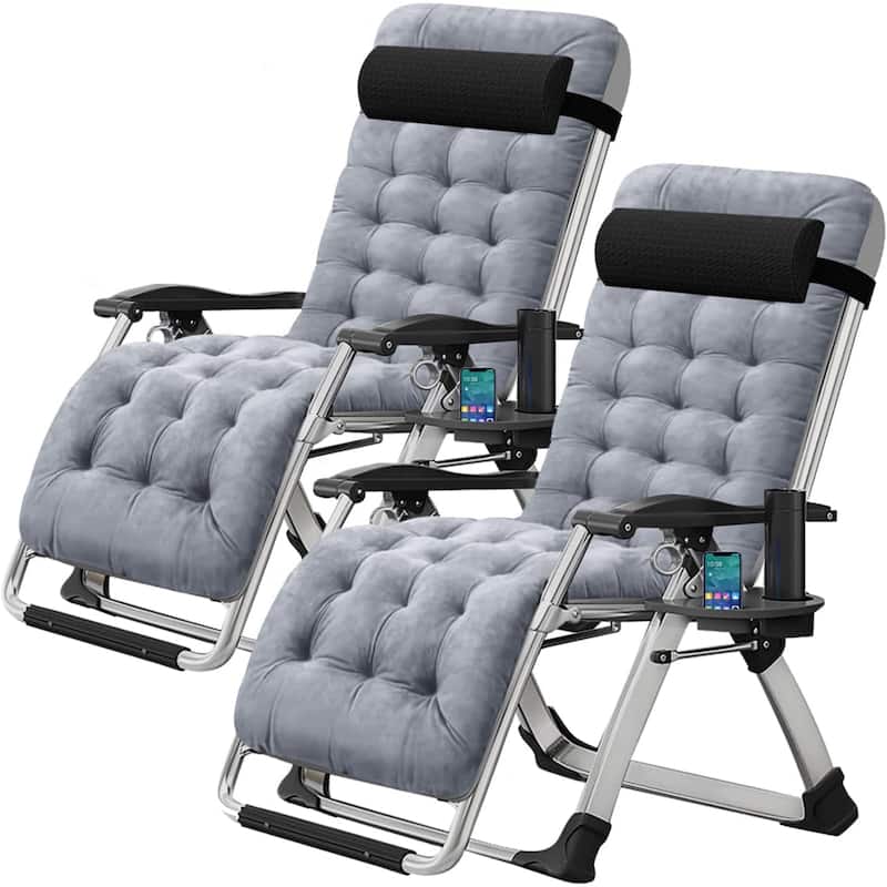 DoCred Zero Gravity Chair, Folding Lawn Chaise Recliner Lounge Chair