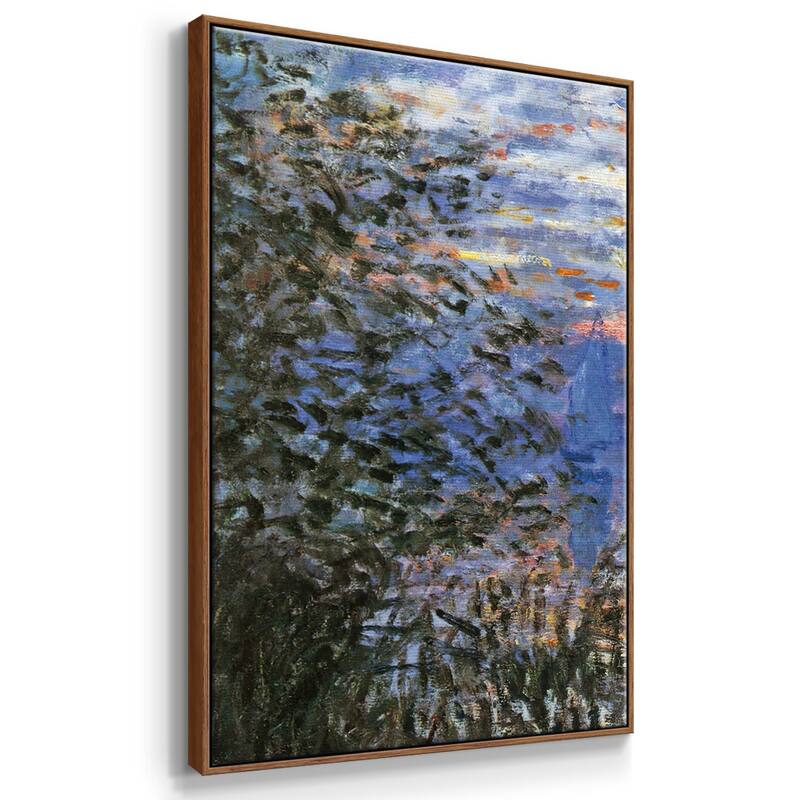 Sunset on the Seine by Monet - Multi Piece Framed Canvas