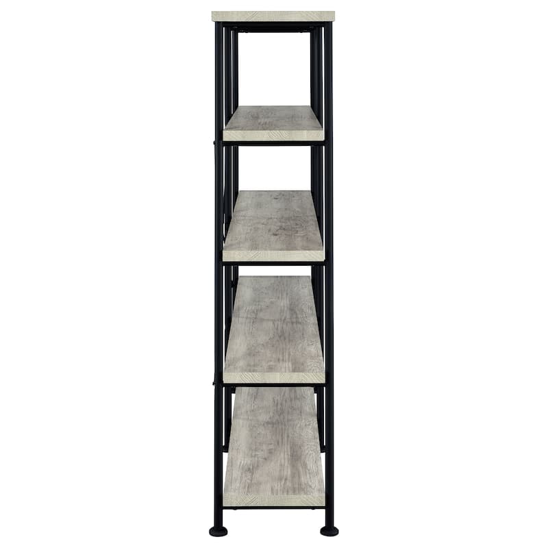 Analiese 63-inch 4-shelf Double Bookshelf - 60.00" x 14.25" x 63.00"