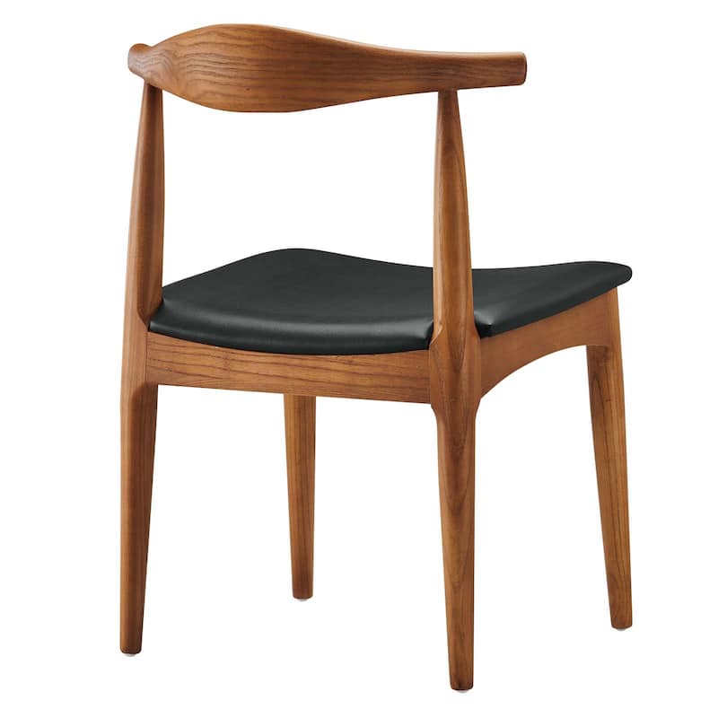 Tracy Leatherette and Wood Mid-century Dining Chairs (Set of 4)
