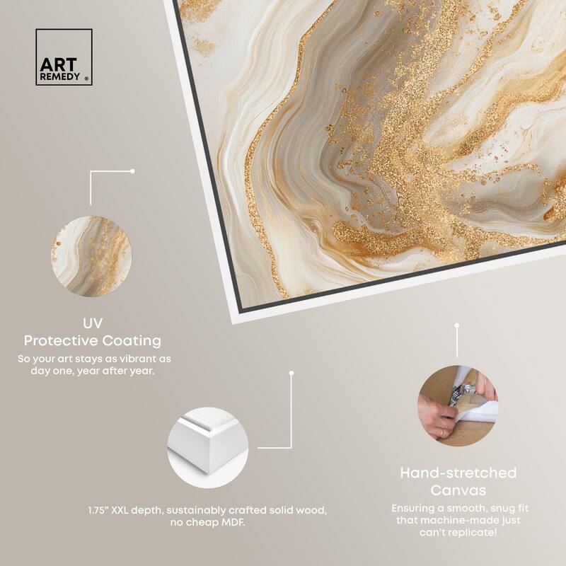 Gold Vein Canvas by Art Remedy