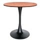 preview thumbnail 16 of 31, Bristol 27" Round Dining Table for 4 with Solid Wood Tabletop in Sleek Black Pedestal Base for Kitchen & Dining Room - 27.56"