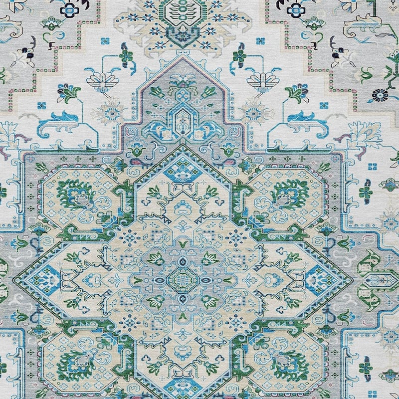 HomeRoots Oriental Traditional Rectangle Outdoor Rug