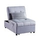 preview thumbnail 24 of 25, Daria 4-in-1 Convertible Futon Lounge Chair Grey
