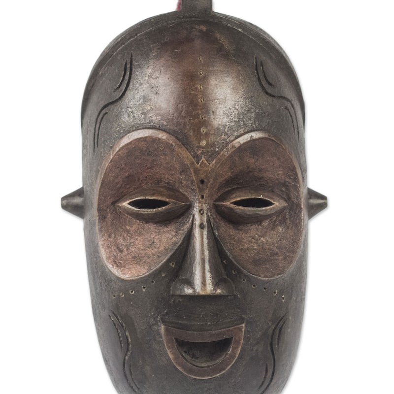 Novica Handmade Baga Face African Wood Mask