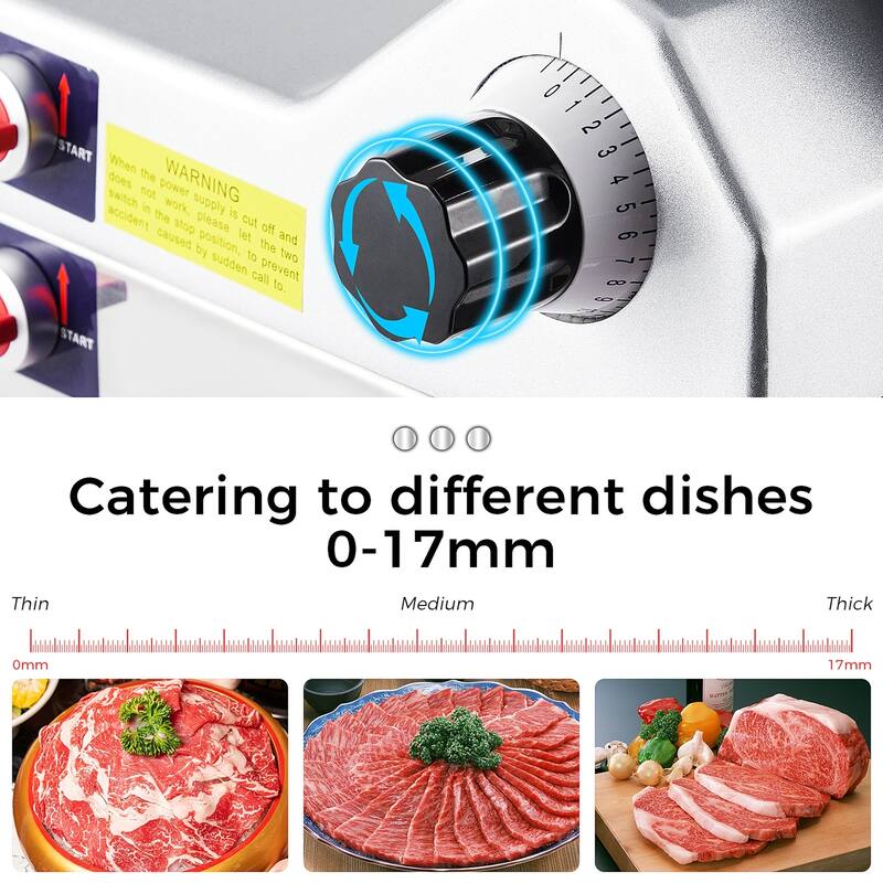 10" 550W Commercial Automatic Meat Slicer w/ Adjustable Thickness