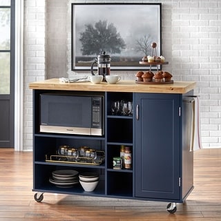 Simple Living Rolling Galvin Microwave Cart