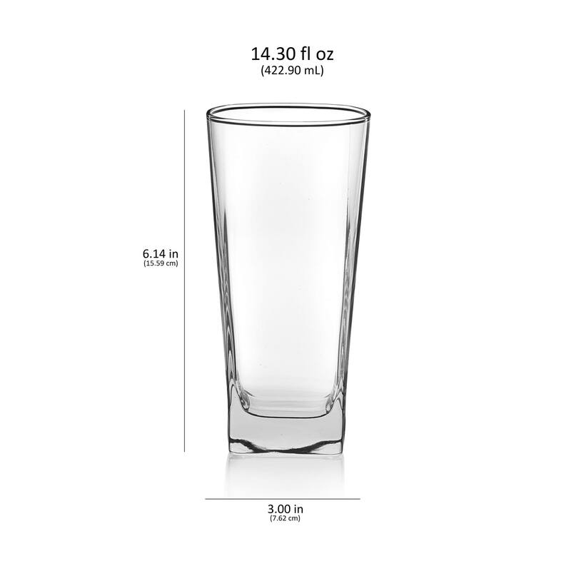 Libbey City Tumbler Glasses, 14.3-ounce, Set of 8 - Set of 8