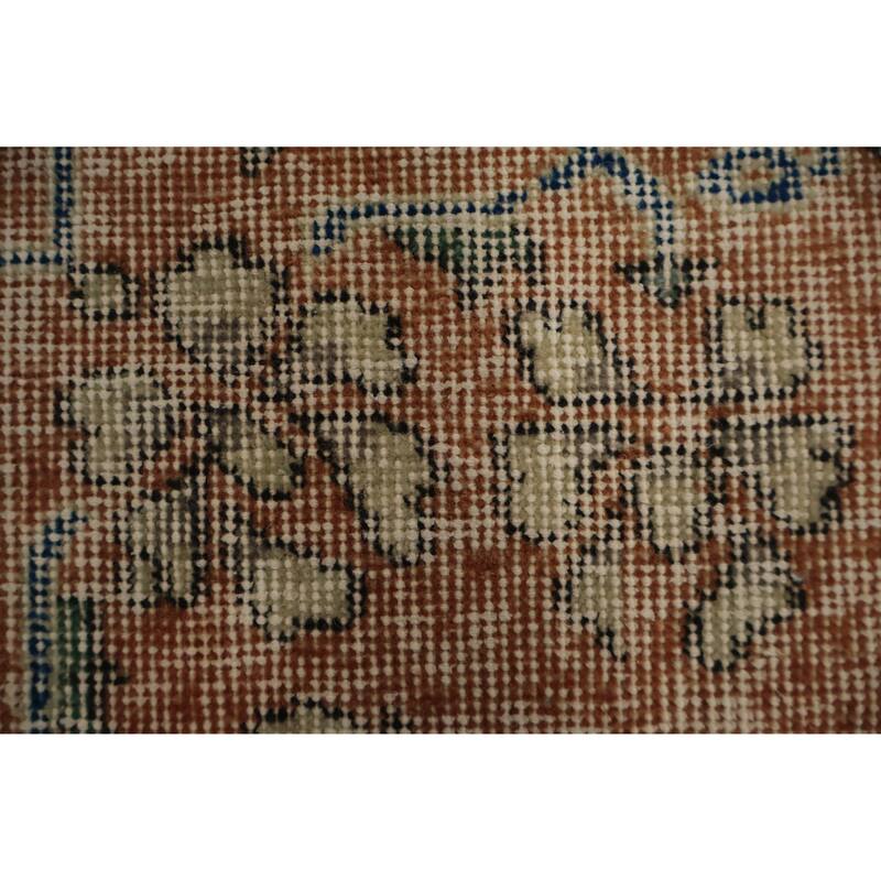 Hand Knotted Oriental 100% Wool Carpet Transitional Floral Oranges & Rust Anatolian Area Rug - 9' 2'' X 5' 6''