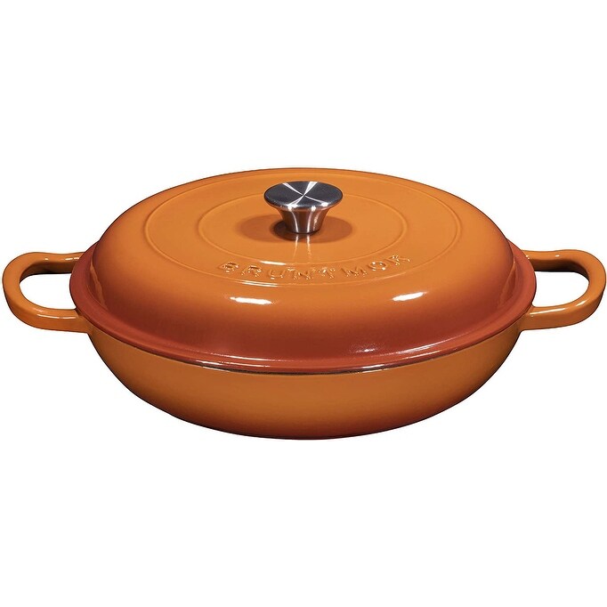 enameled cast iron casserole with lid