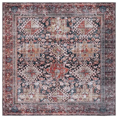 SAFAVIEH Tucson Machine Washable Slip Resistant Satsuki Traditional Rug