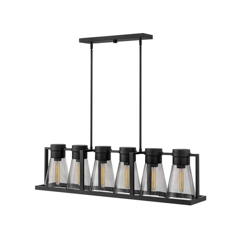 Hinkley Lighting 6 Light 43-3/4" Wide Linear Chandelier with Smoked