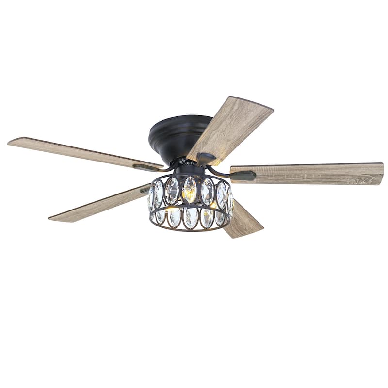 52" Low Profile Ceiling Fan with Light and Remote(5-blade)