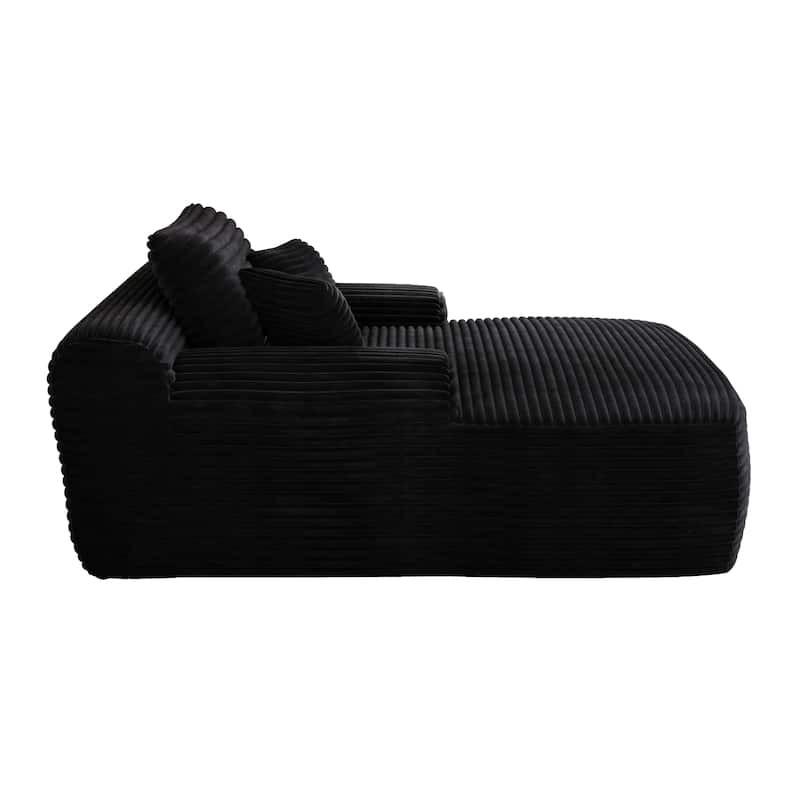 67" Corduroy 2-Seater Sleeper Sofa, Oversized Indoor Upholstered Couch