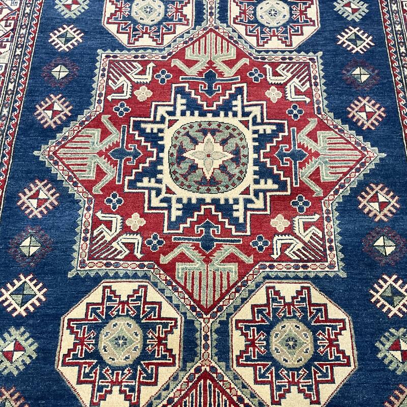 HERAT ORIENTAL Handmade Kazak Wool Rug - 6' x 9'4"