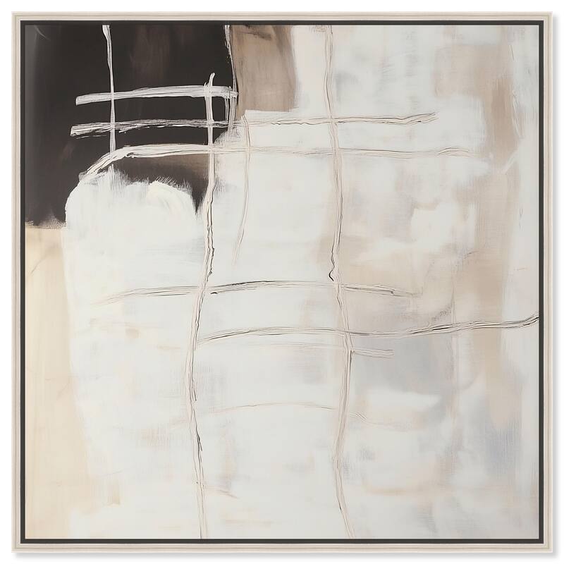 Gestural Glyphs II Canvas by Art Remedy - 20" x 20" - Silver