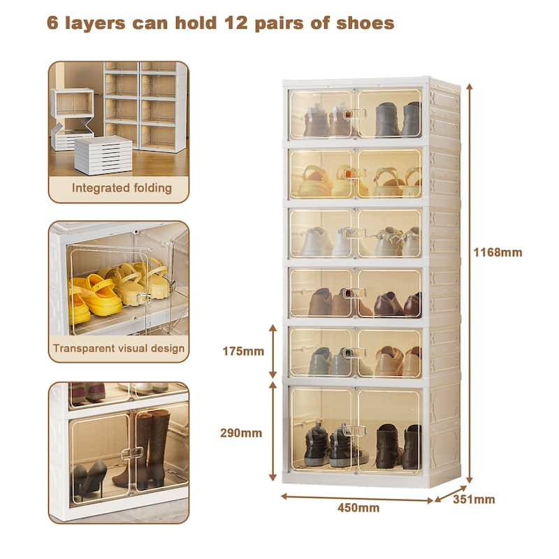 Foldable Shoe Rack Organizer For Closet Shoe Shelf