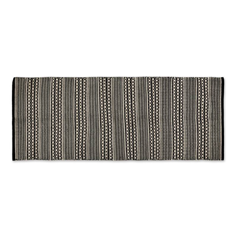 DII Stone Dobby Stripe Hand-Loomed Rug 2ft 6inx6 Ft - 36.0 In. L X 24.0 In. W X 0.2 In. H