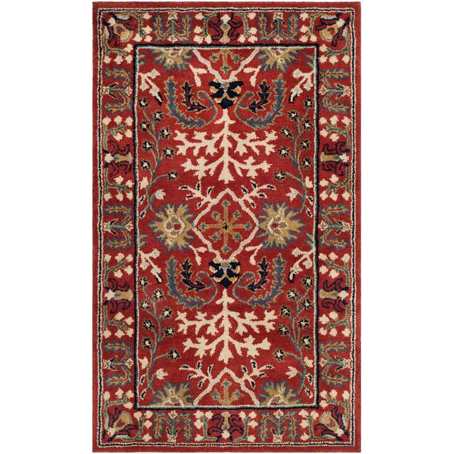 SAFAVIEH Handmade Antiquity Amalia Traditional Oriental Wool Rug - 4' x 6' - Red/Multi