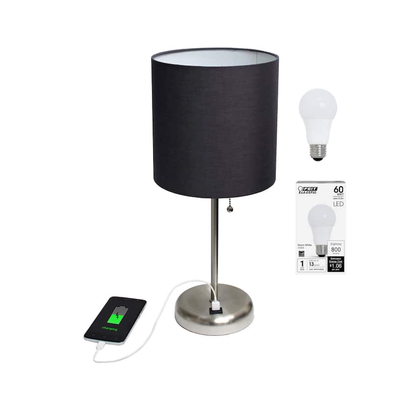 Simple Designs 19.5" Desk Lamp with Feit LED Bulb Included - 19.50