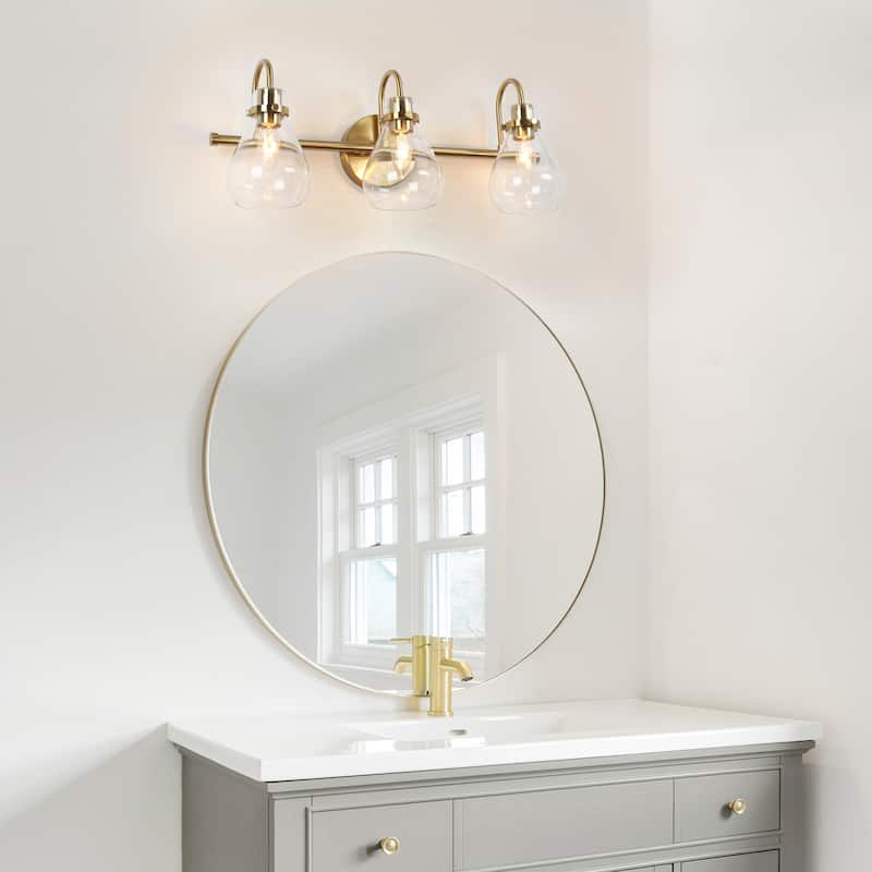Nalia Modern Bathroom Vanity Light Dimmable Glass Wall Sconces