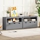 preview thumbnail 18 of 42, Costway Storage Cabinet 3 Drawer Chest w/Wheels Large Storage Cube - See Details