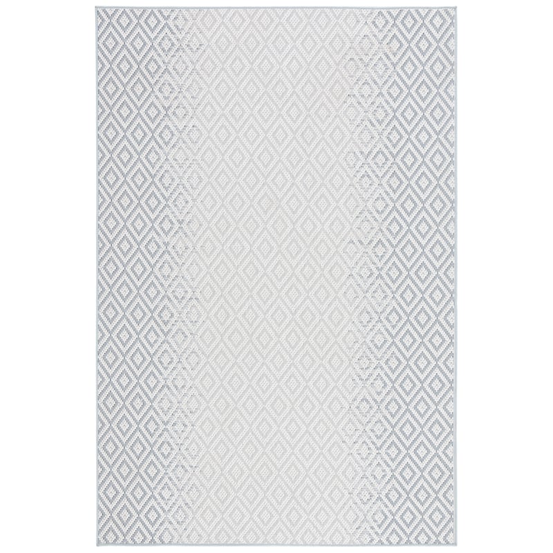 Martha Stewart by SAFAVIEH Washable Suzete Indoor/ Outdoor Waterproof Rug - 5'3" x 7'6" - Grey/Cream