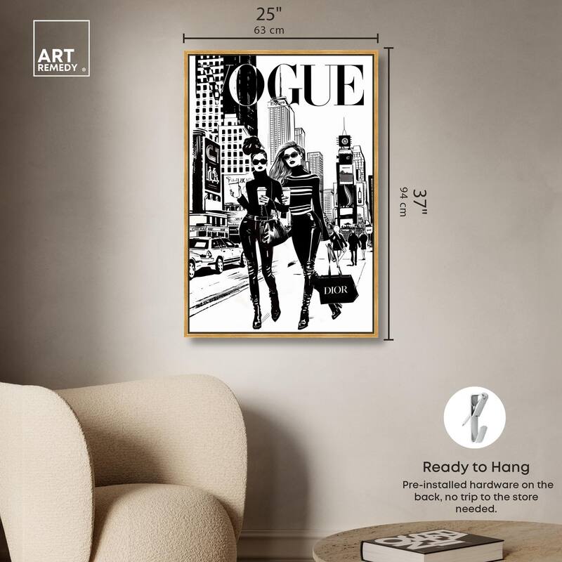 Shopping Gals Cover II Canvas by Art Remedy