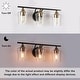 preview thumbnail 6 of 14, 2/3/4-Light Bathroom Black Vanity Lights Modern Wall Sconce Lighting with Glass Shade
