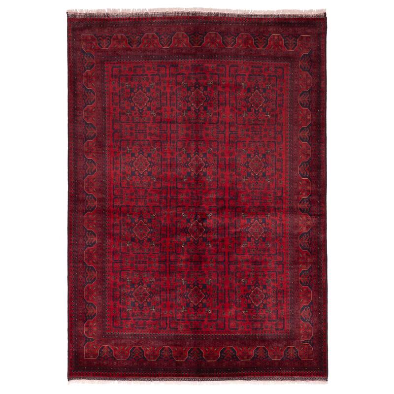 ECARPETGALLERY Hand-knotted Finest Khal Mohammadi Red Wool Rug - 5'8 x 7'9