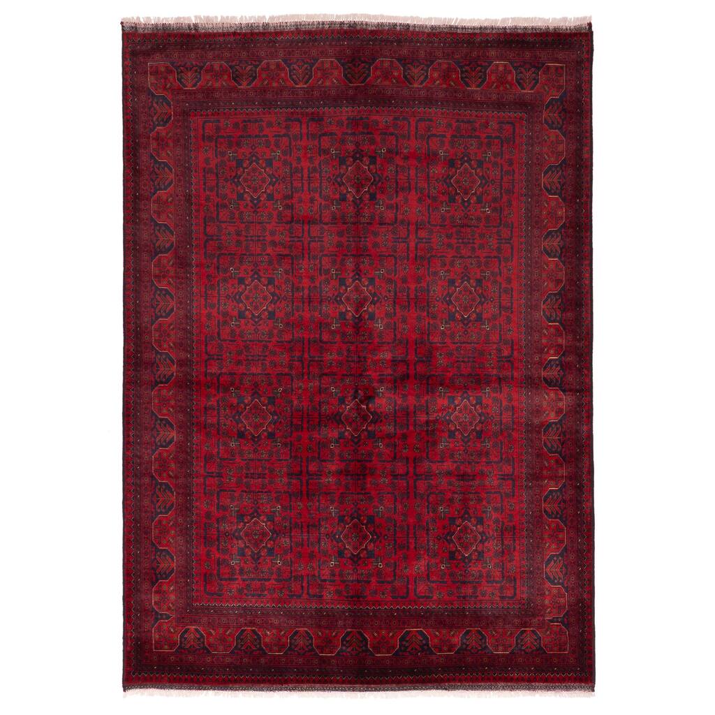 ECARPETGALLERY Hand-knotted Finest Khal Mohammadi Red Wool Rug - 5'8 x 7'9