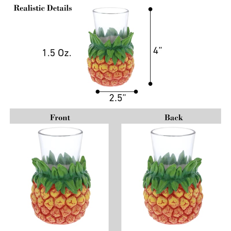 CoTa Global Pineapple Shot Glass, Cool & Funny Drinking Glass, 1.5 Oz.