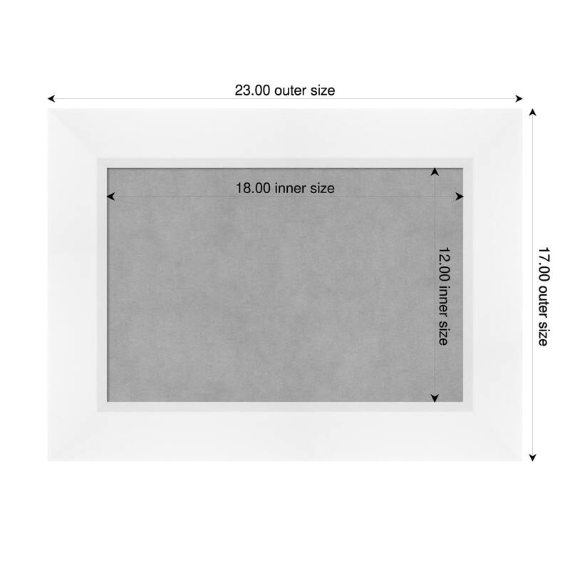 Amanti Art Sloped Black Framed - 23 x 17 in - Sloped White