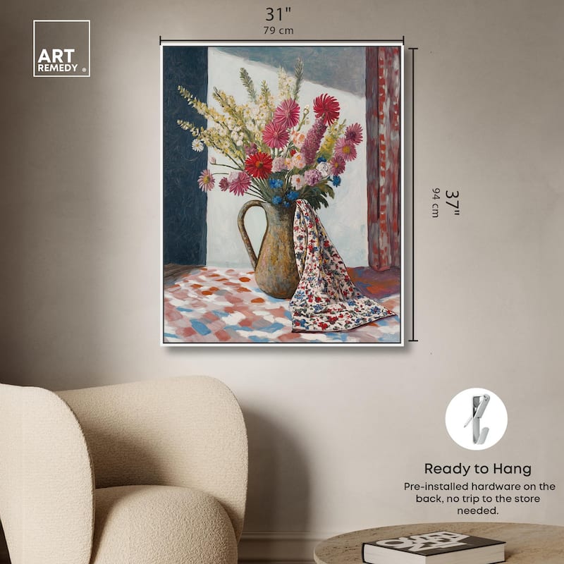 Draped in Flowers Canvas by Art Remedy