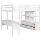 preview thumbnail 9 of 34, Full Size Multifunctional Loft Bed with Two Drawers, and Storage Shelves and Drawers