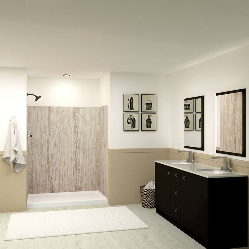 Transolid Expressions 32-in X 60-in X 72-in Glue to Wall Shower/Walls - 60" x 32" x 72" - 60" x 32" x 72"