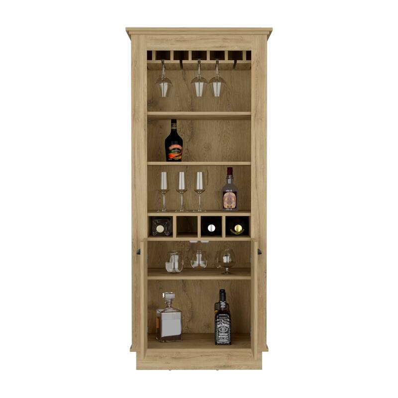 Bar Cabinet, Four built-in wine racks for Living Room