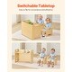 preview thumbnail 3 of 8, Natural Wood Plywood Montessori Table Set with 2 Chairs & Adjustable Height - 26.2 x 14.2 x 20.5 in