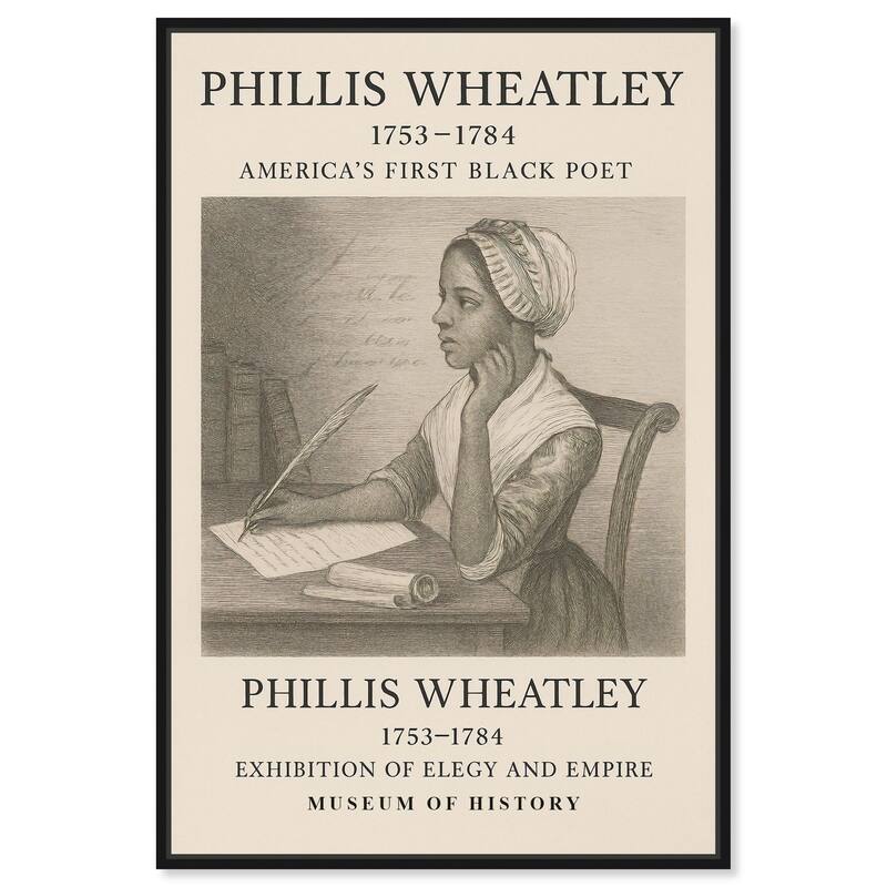 Americas First Black Poet Canvas by Art Remedy - Black - 36" x 54"