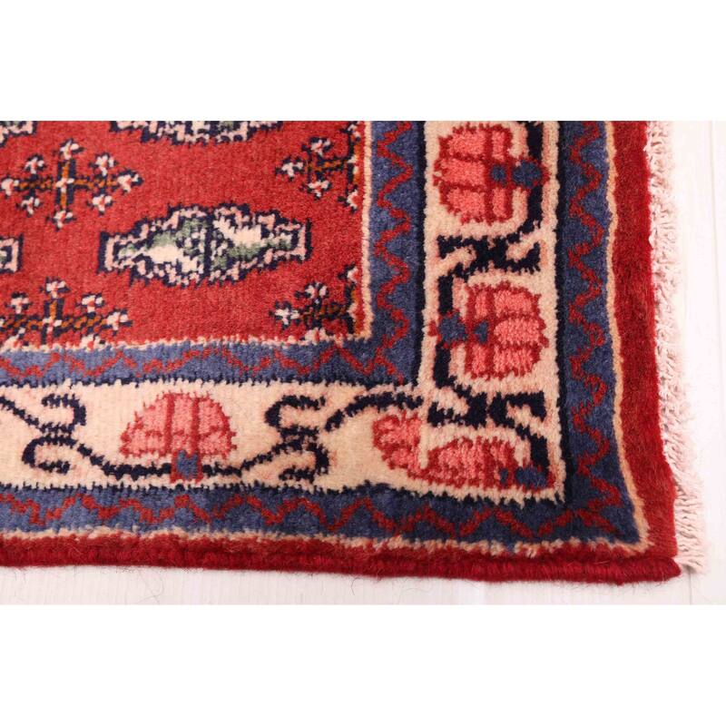 ECARPETGALLERY Hand-knotted Andelz Red Wool Rug - 2'11 x 9'11