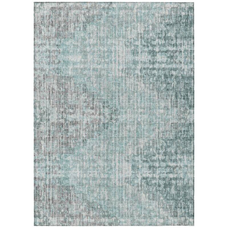 HomeRoots Geometric Transitional Rectangle Outdoor Rug