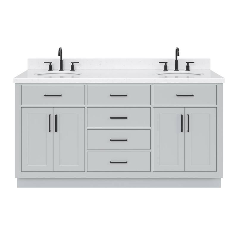 Ariel T066DCQOVO Hepburn 67" Free Standing Double Basin Vanity Set
