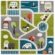 preview thumbnail 58 of 63, SAFAVIEH Carousel Kids Lumnie Neighborhood Rug 6'7" Square - Green/Grey
